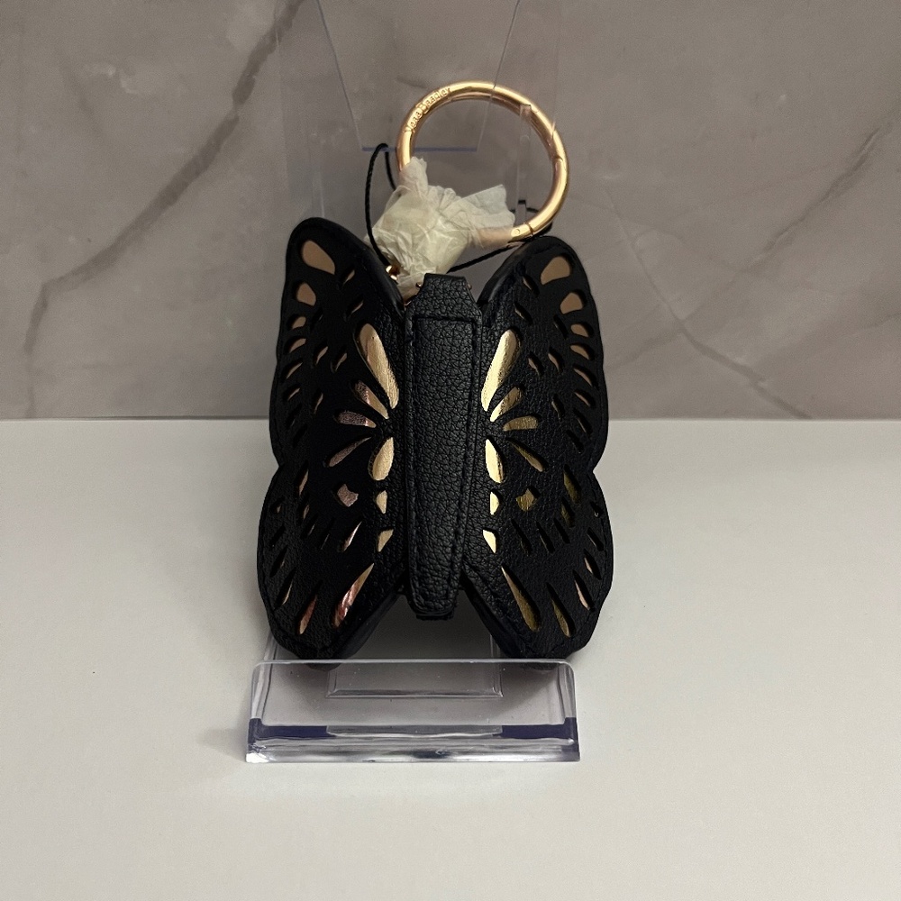 NWOT Vera Bradley Navy Iconic Faux Leather Butterfly Bag Charm & Lipstick Holder